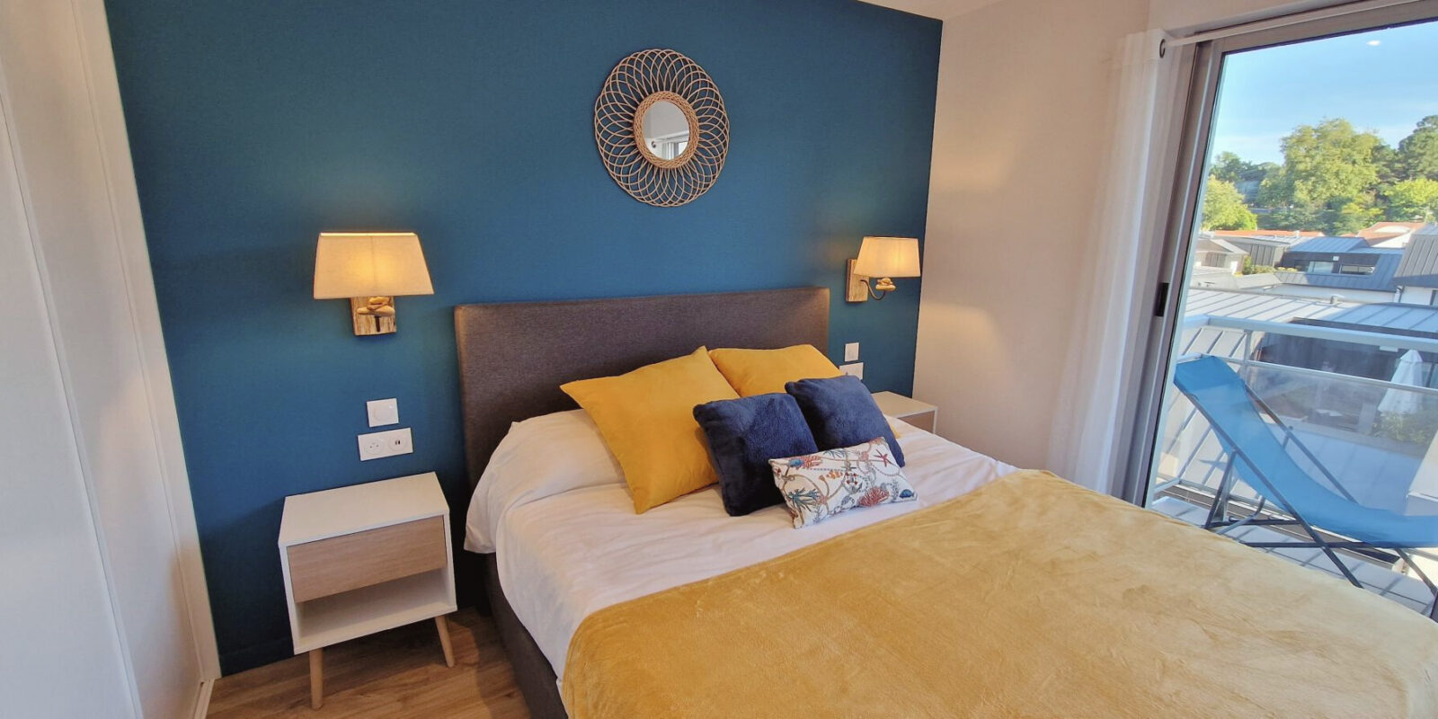 Chambre Océane de la location saisonnière Les Cinq Balcons d'Arcachon