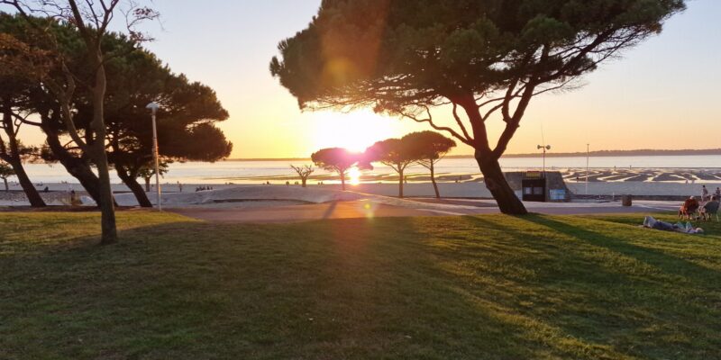 Coucher de soleil sur la plage Pereire