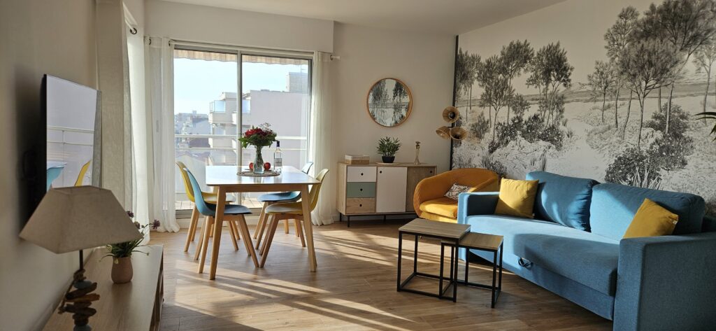 appartement vue bassin Arcachon - salon Aquila