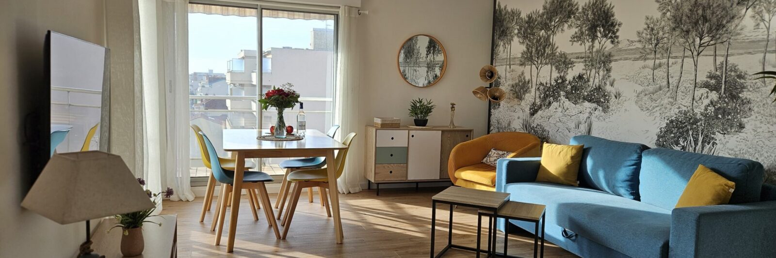 Le salon de la location saisonnière Les Cinq Balcons d'Arcachon