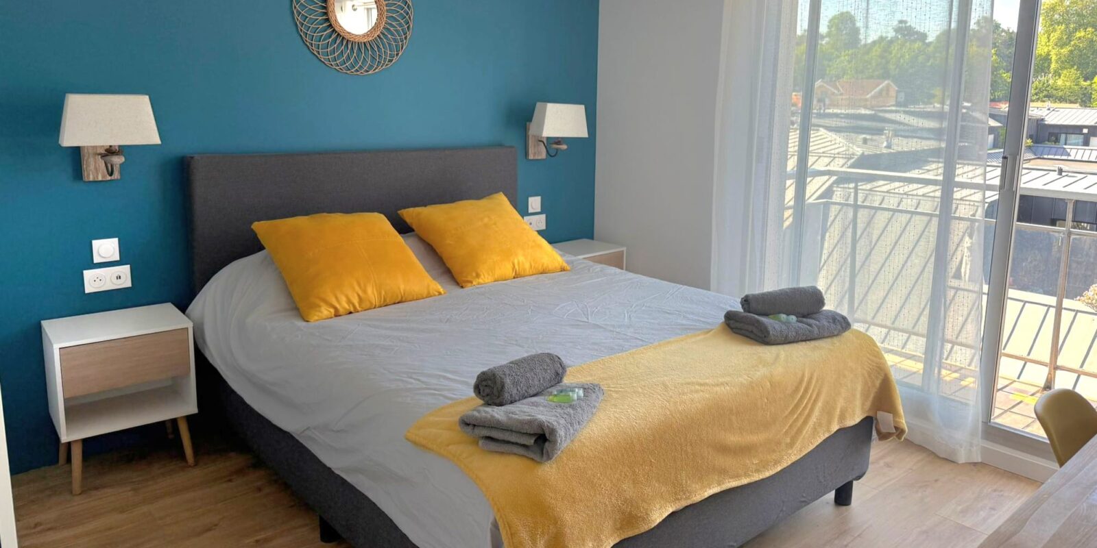 Chambre océane de la location saisonnière Les Cinq Balcons d'Arcachon