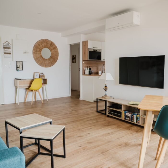Le séjour dans l'appartement Les Cinq Balcons d'Arcachon - Aquila